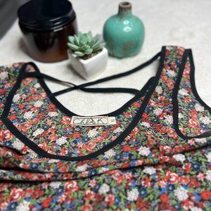 Chloe K | Floral Tank with Cross Back
